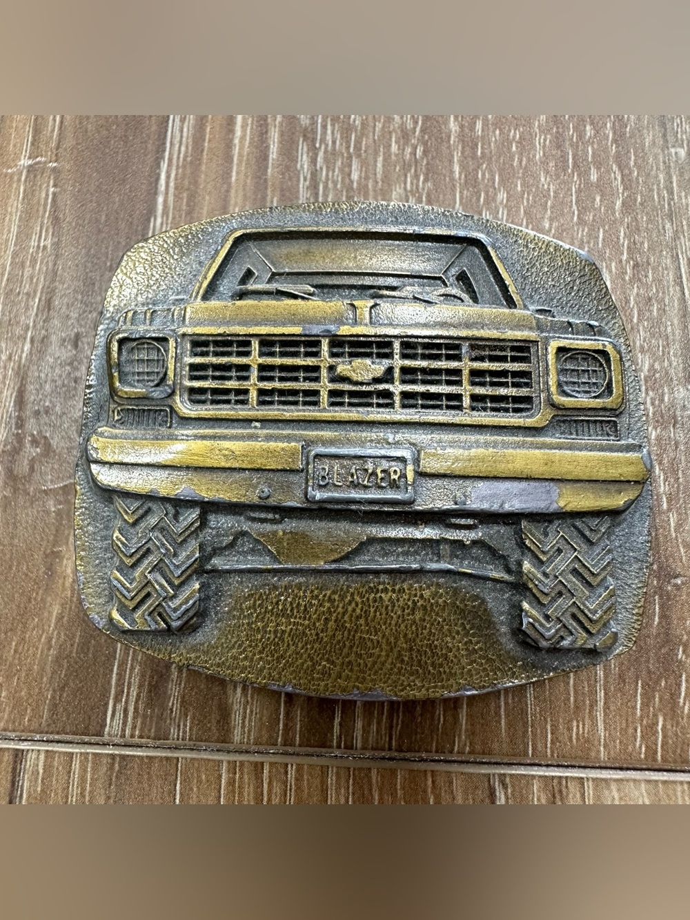 Vintage 70s 1978 Chevy Blazer Belt Buckle Indiana Metal Craft
